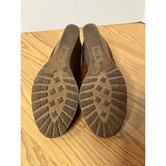MIA Women's Brown Suede Tassel Wedge Loafers Size‎ 6 - Picture 5 of 5
